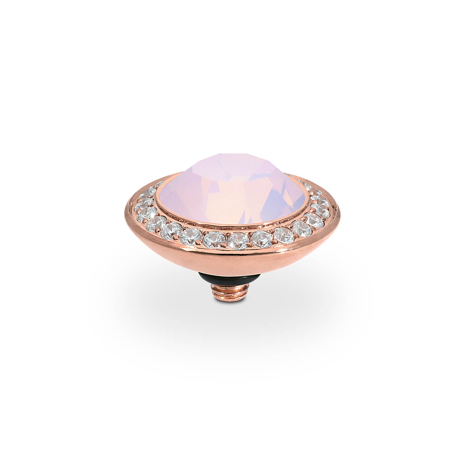 Tondo Deluxe Top 13 mm - Roségold rose opal