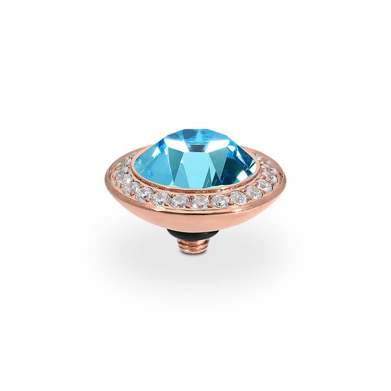 Tondo Deluxe Top 13 mm - Roségold aquamarine
