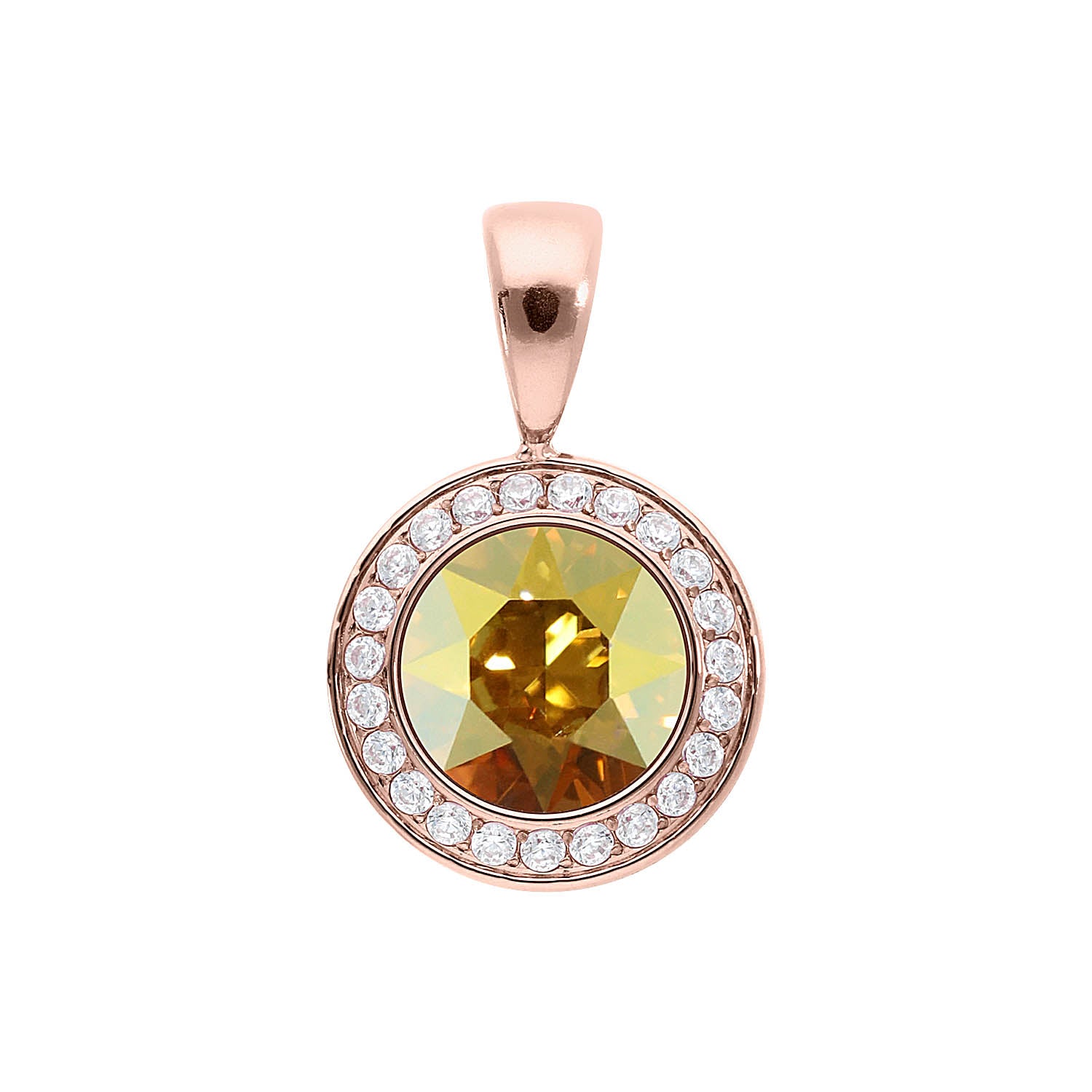 Tondo Deluxe Anhänger 13 mm - Roségold metallic sunshine