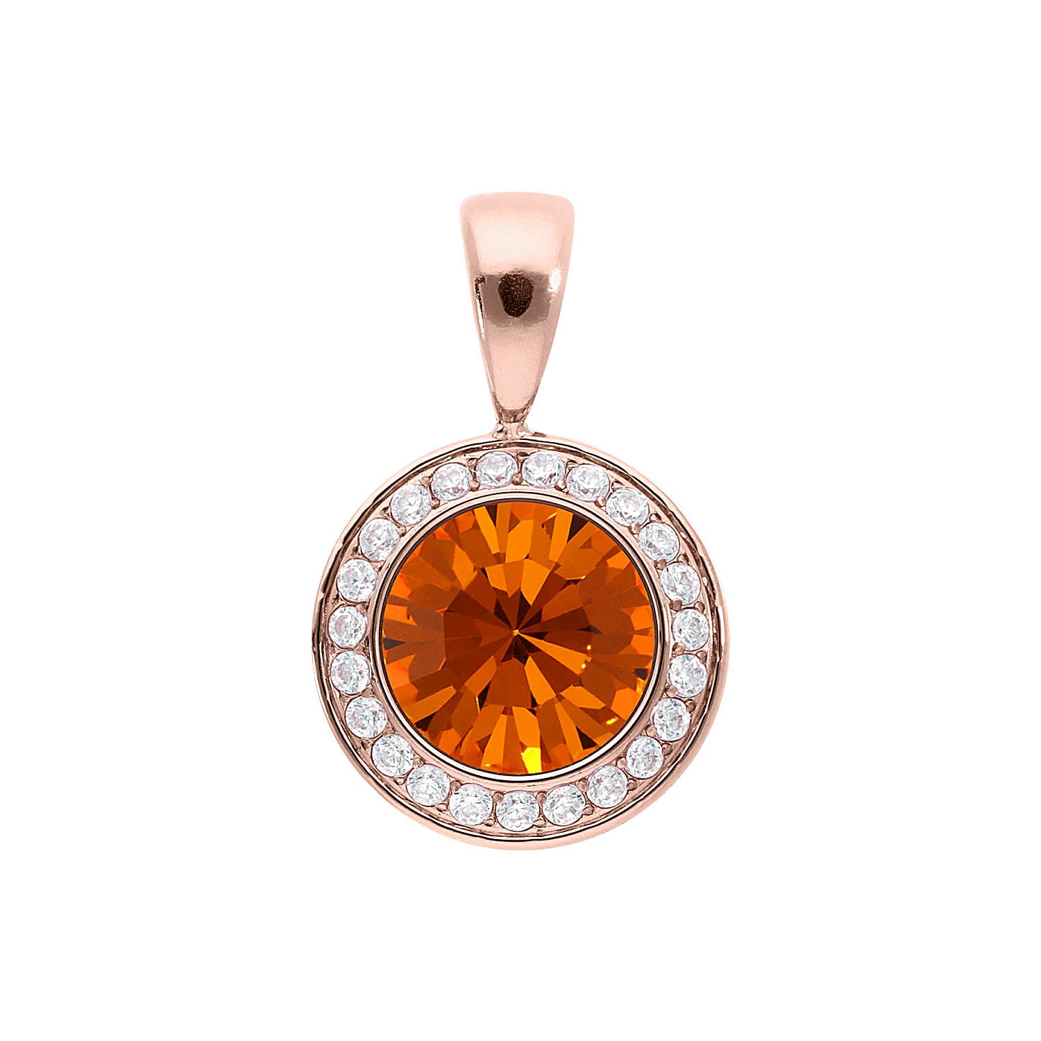 Tondo Deluxe Anhänger 13 mm - Roségold sun