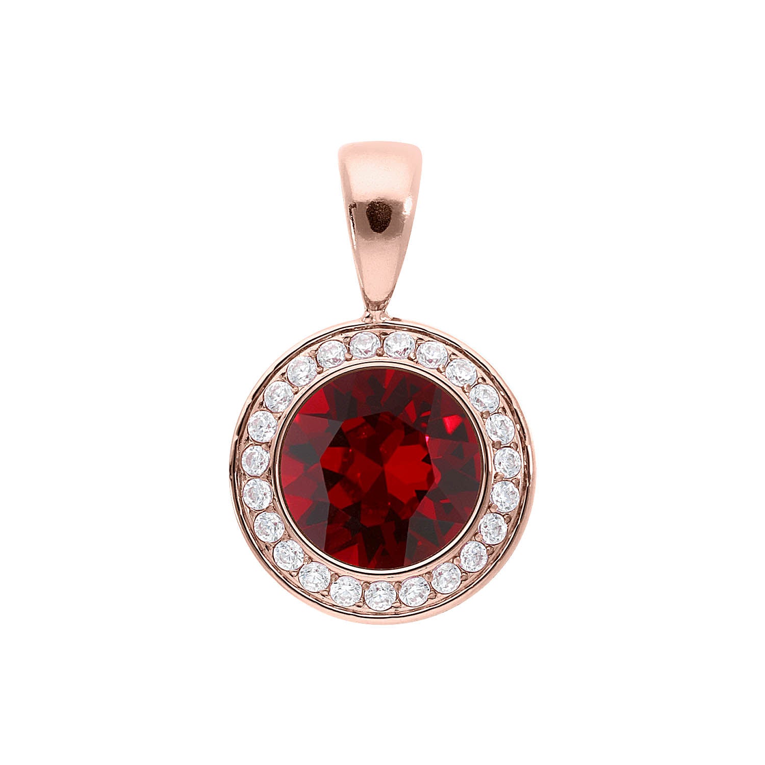 Tondo Deluxe Anhänger 13 mm - Roségold Siam