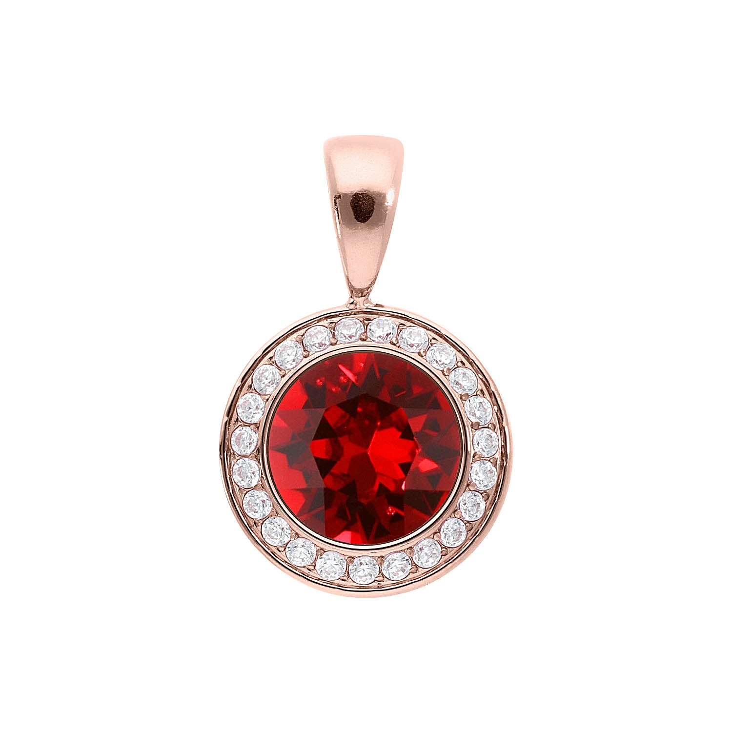Tondo Deluxe Anhänger 13 mm - Roségold scarlet