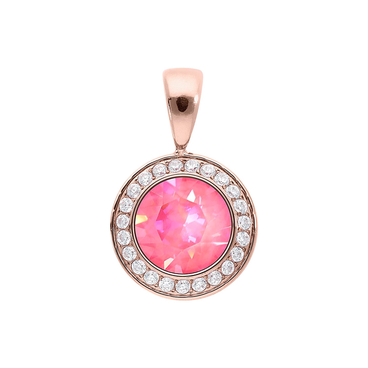 Tondo Deluxe Anhänger 13 mm - Roségold lotus pink delite