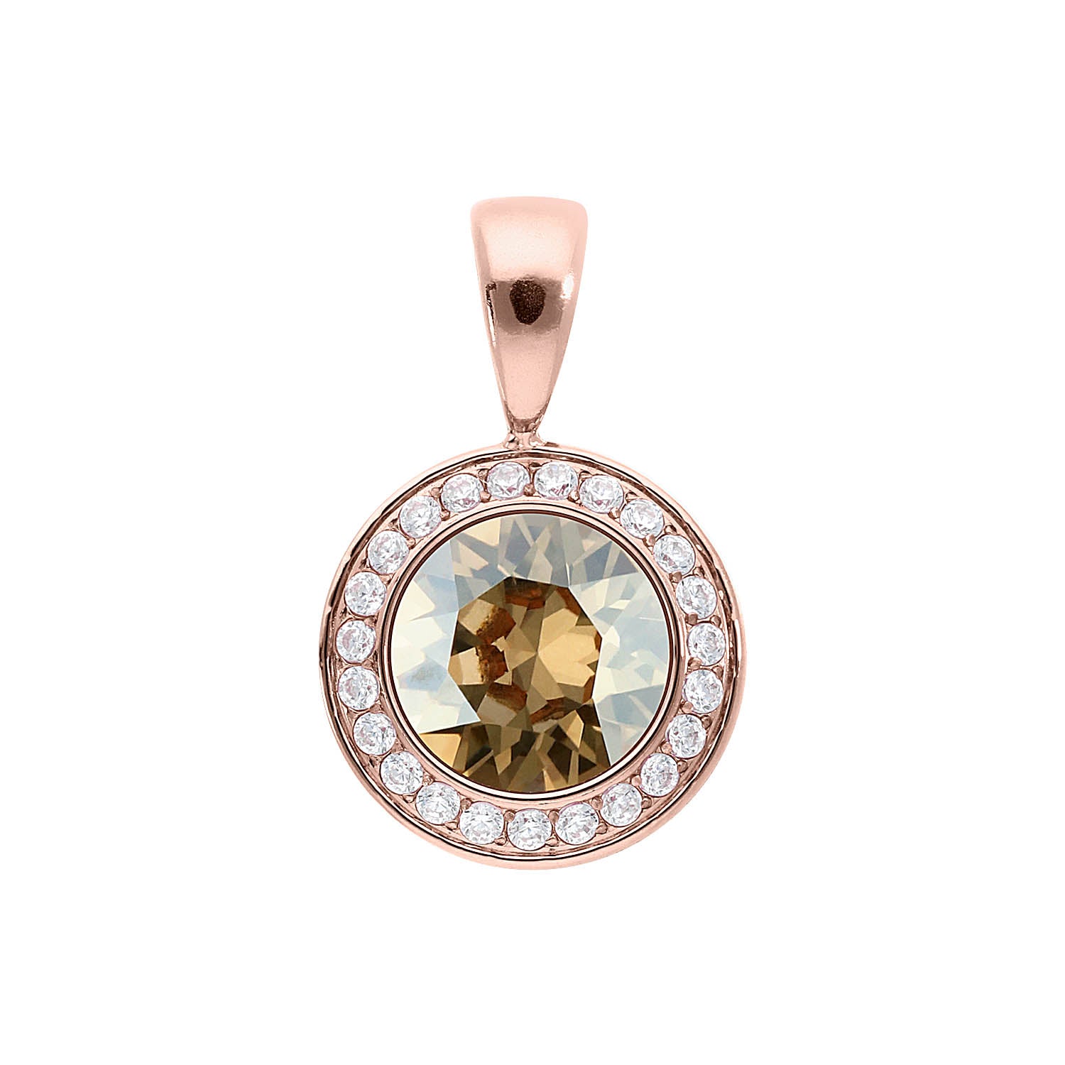 Tondo Deluxe Anhänger 13 mm - Roségold golden shadow