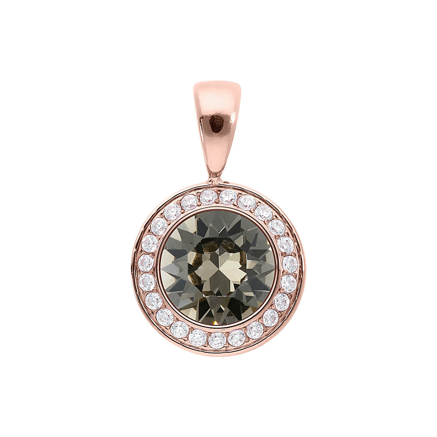 Tondo Deluxe Anhänger 13 mm - Roségold Greige