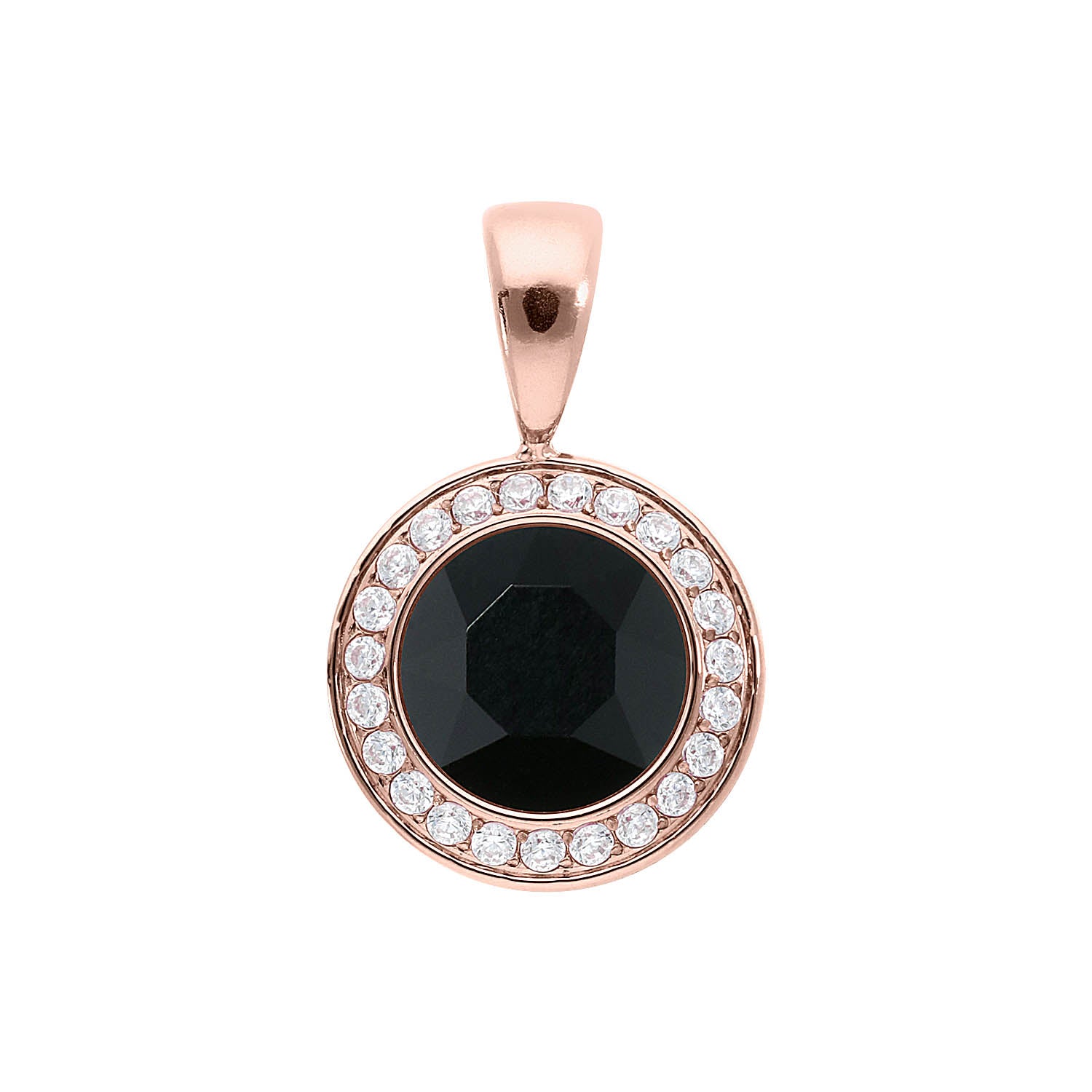 Tondo Deluxe Anhänger 13 mm - Roségold jet