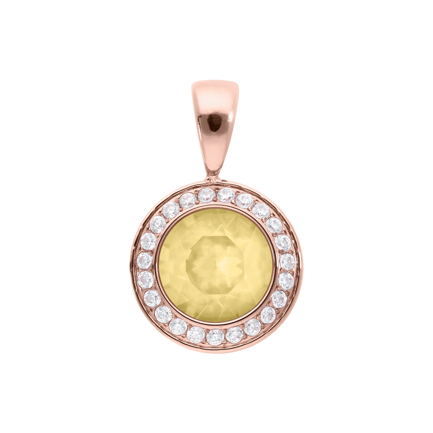Tondo Deluxe Anhänger 13 mm - Roségold Recreated Dark Jonquil