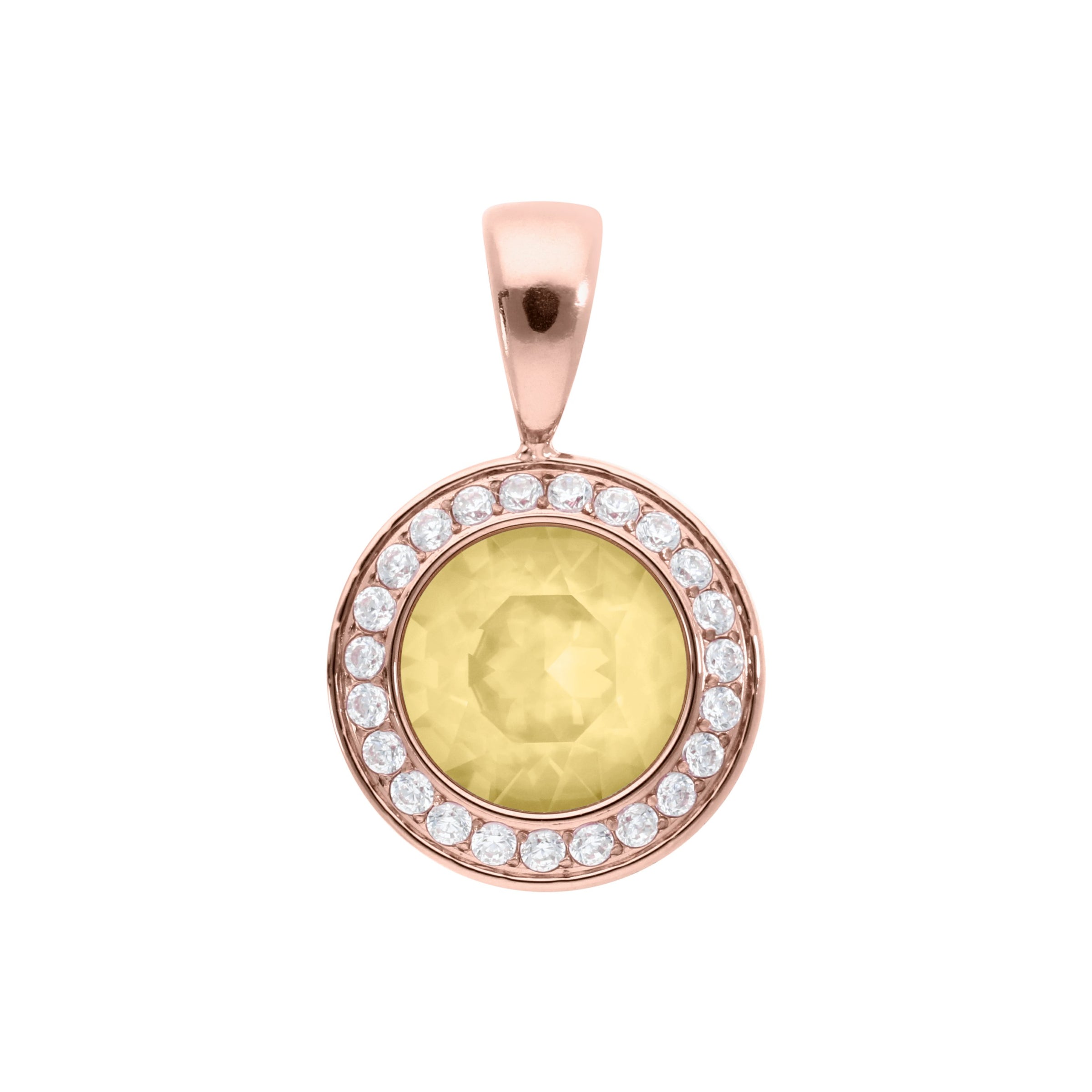 Tondo Deluxe Anhänger 13 mm - Roségold Recreated Dark Jonquil
