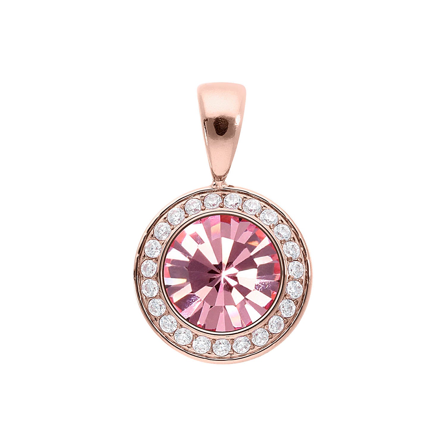 Tondo Deluxe Anhänger 13 mm - Roségold Light Rose