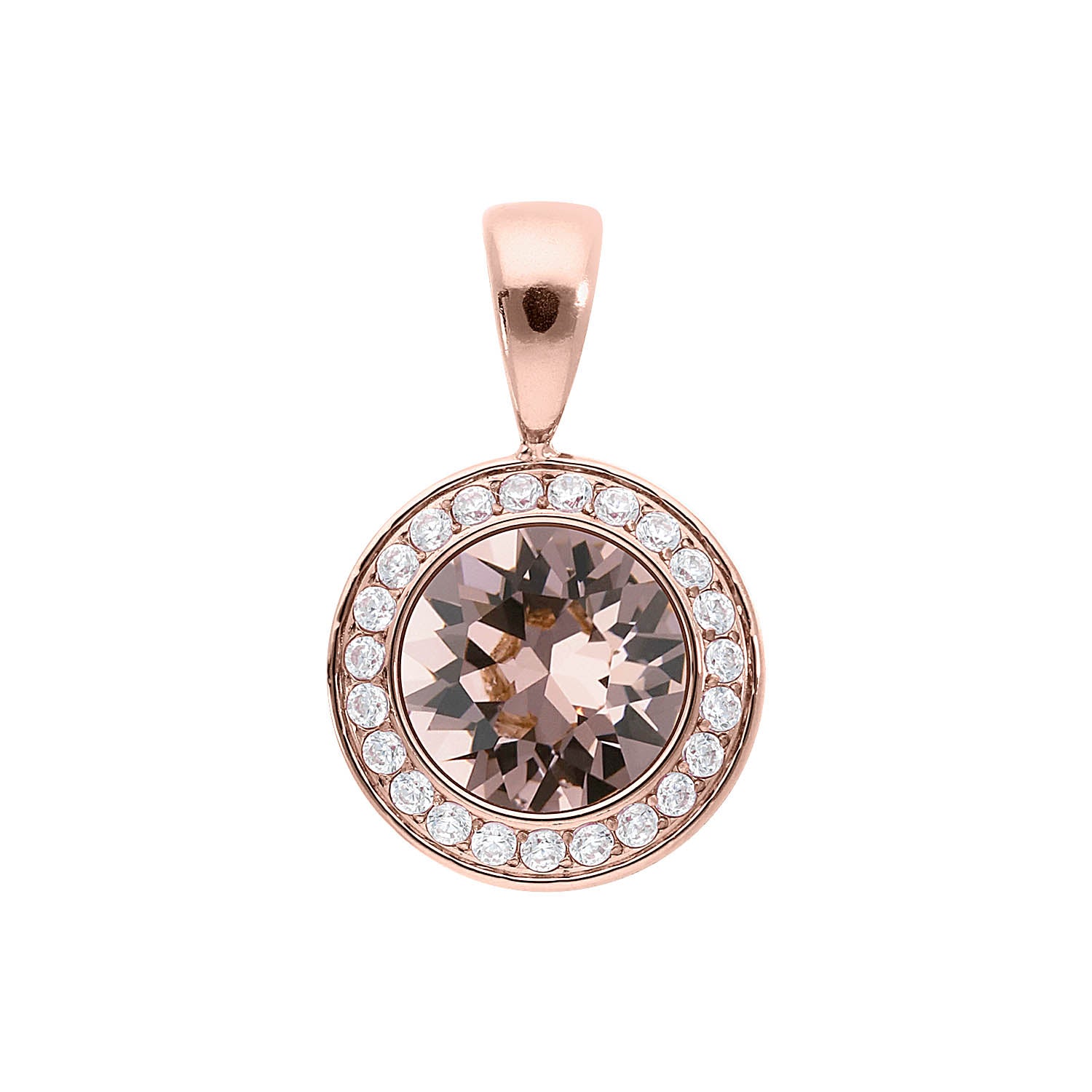 Tondo Deluxe Anhänger 13 mm - Roségold vintage rose