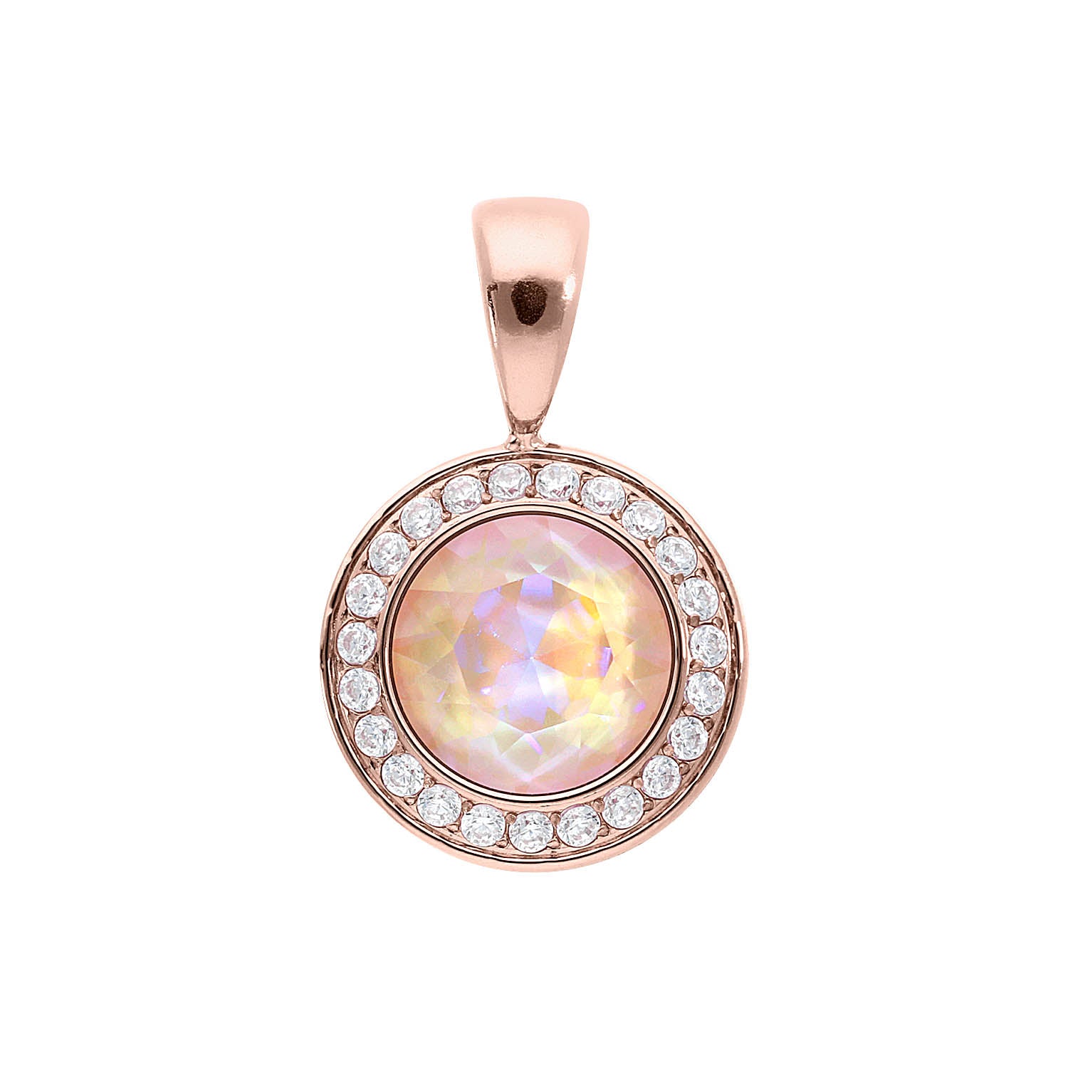 Tondo Deluxe Anhänger 13 mm - Roségold dusty pink delite