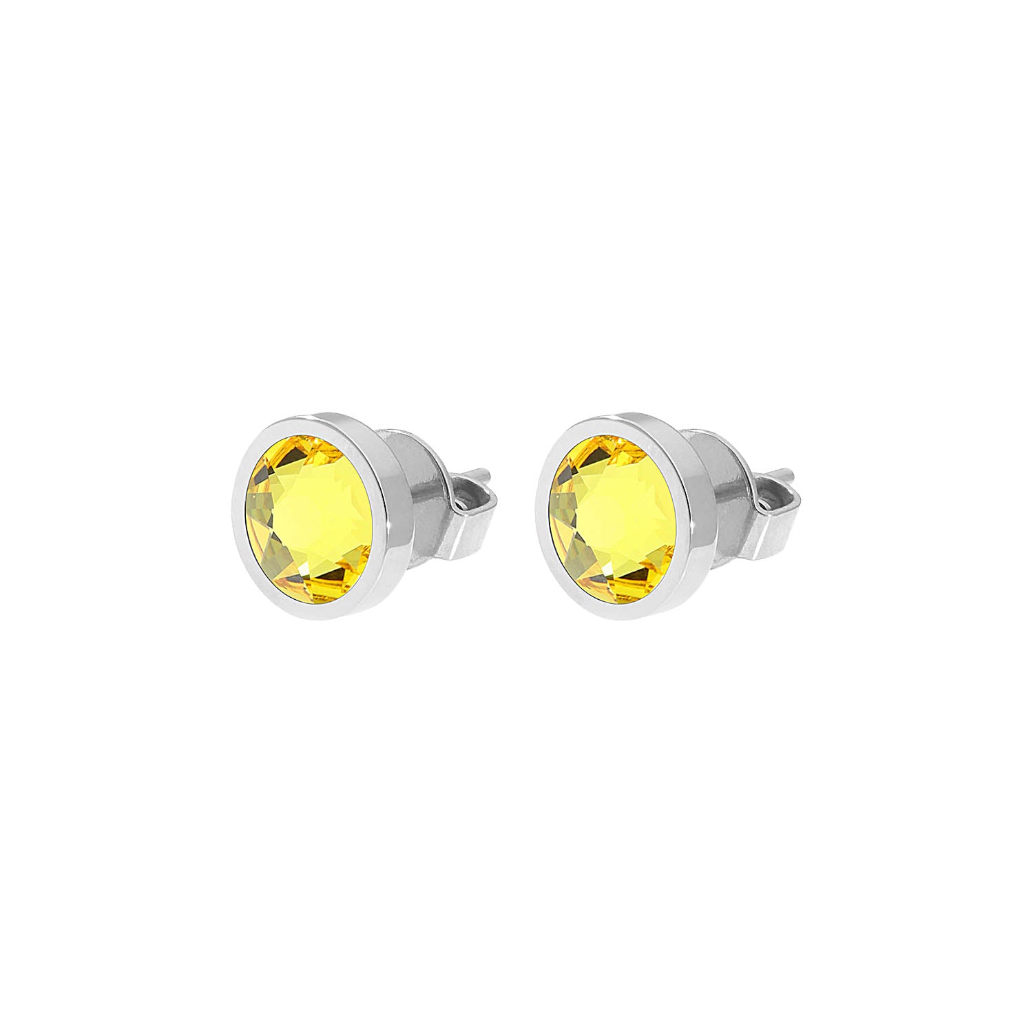 Canino Ohrstecker 9 mm - Silber light topaz