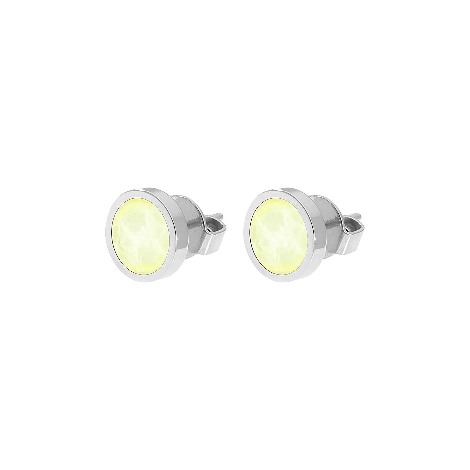 Canino Ohrstecker 9 mm - Silber crystal soft yellow ignite