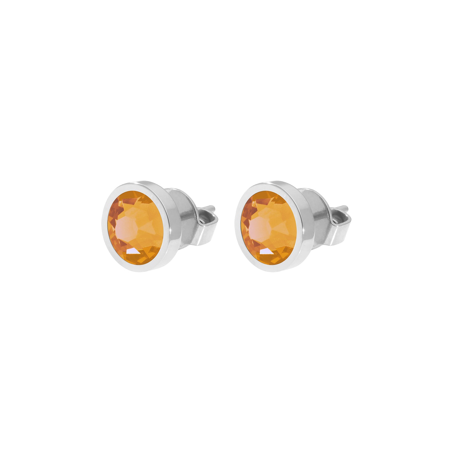 Canino Ohrstecker 9 mm - Silber Crystal Mango Ignite