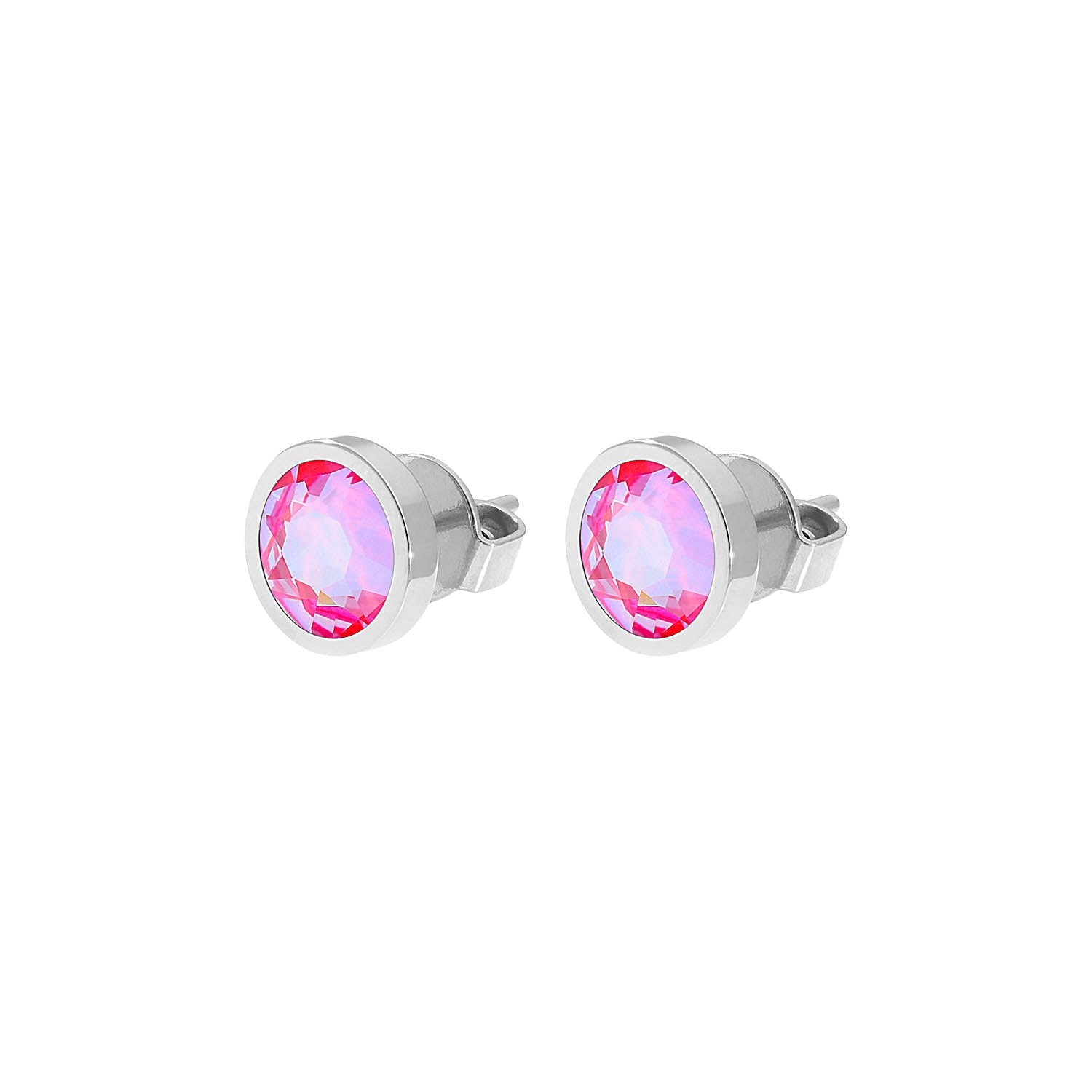 Canino Ohrstecker 9 mm - Silber lotus pink delite