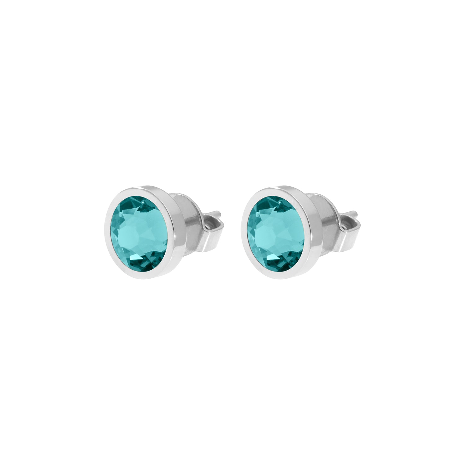 Canino Ohrstecker 9 mm - Silber Crystal Pine Green Ignite