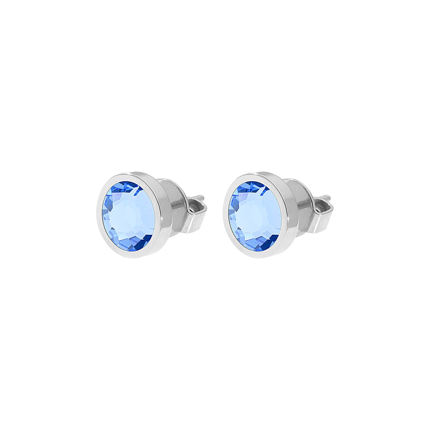 Canino Ohrstecker 9 mm - Silber light sapphire