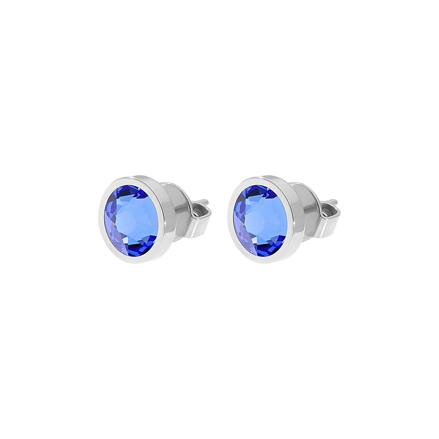 Canino Ohrstecker 9 mm - Silber sapphire