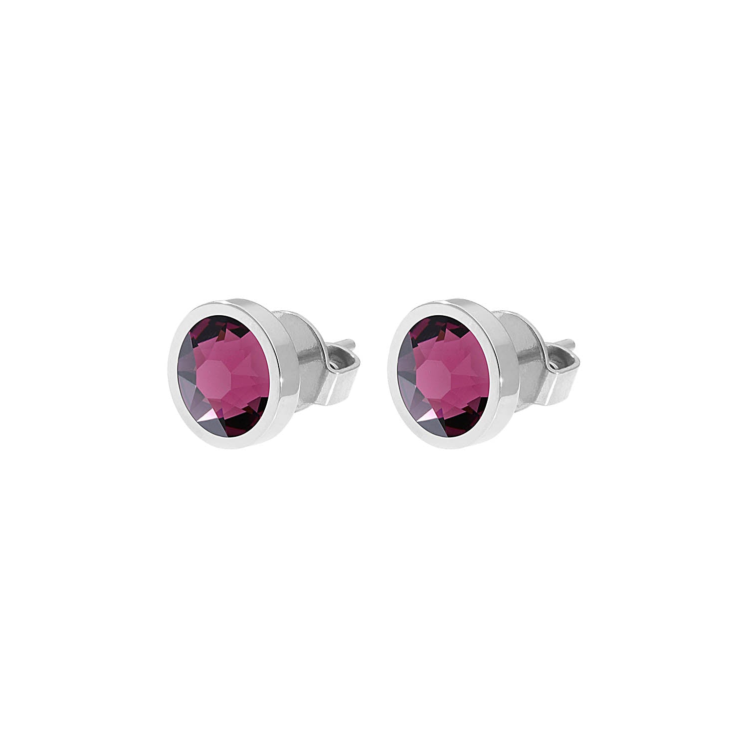 Canino Ohrstecker 9 mm - Silber amethyst
