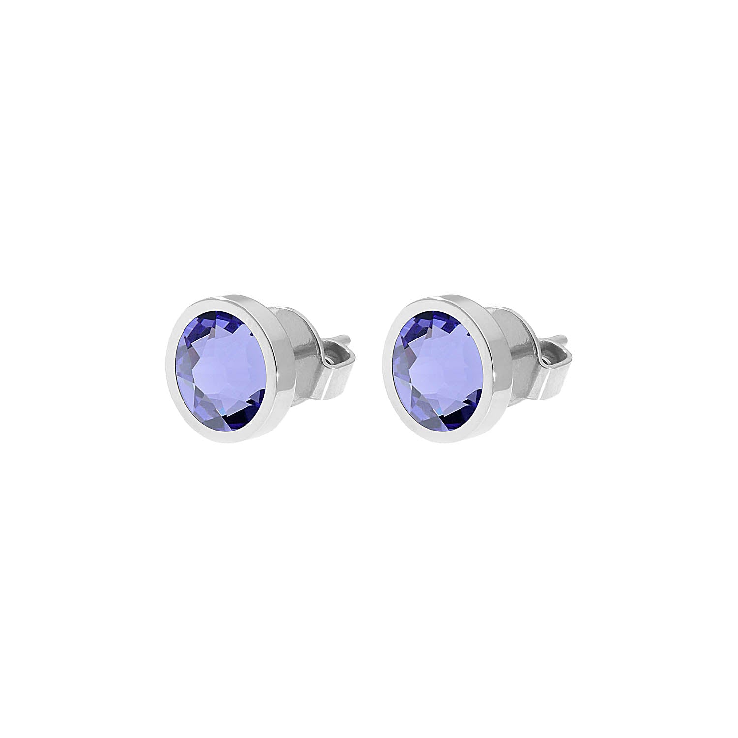 Canino Ohrstecker 9 mm - Silber tanzanite
