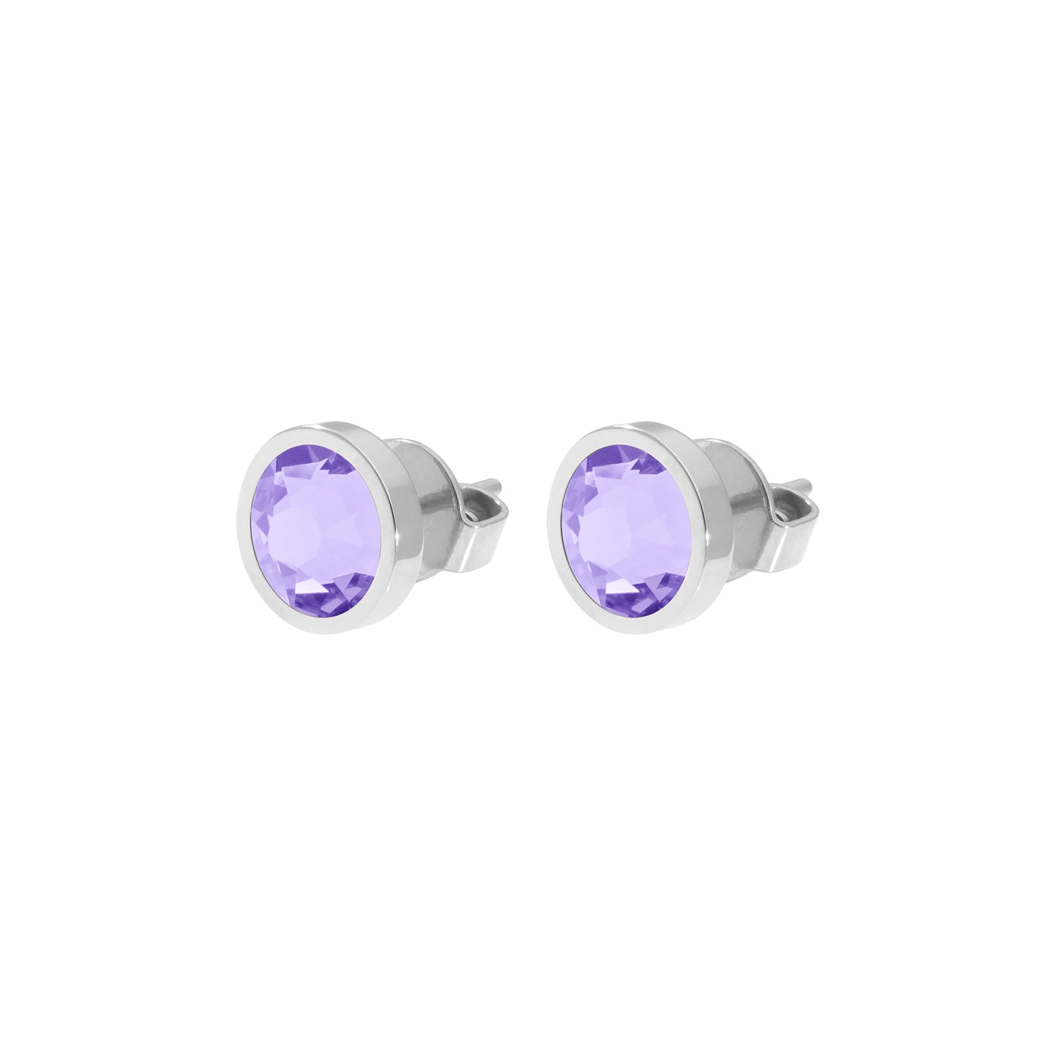 Canino Ohrstecker 9 mm - Silber Crystal Purple Ignite
