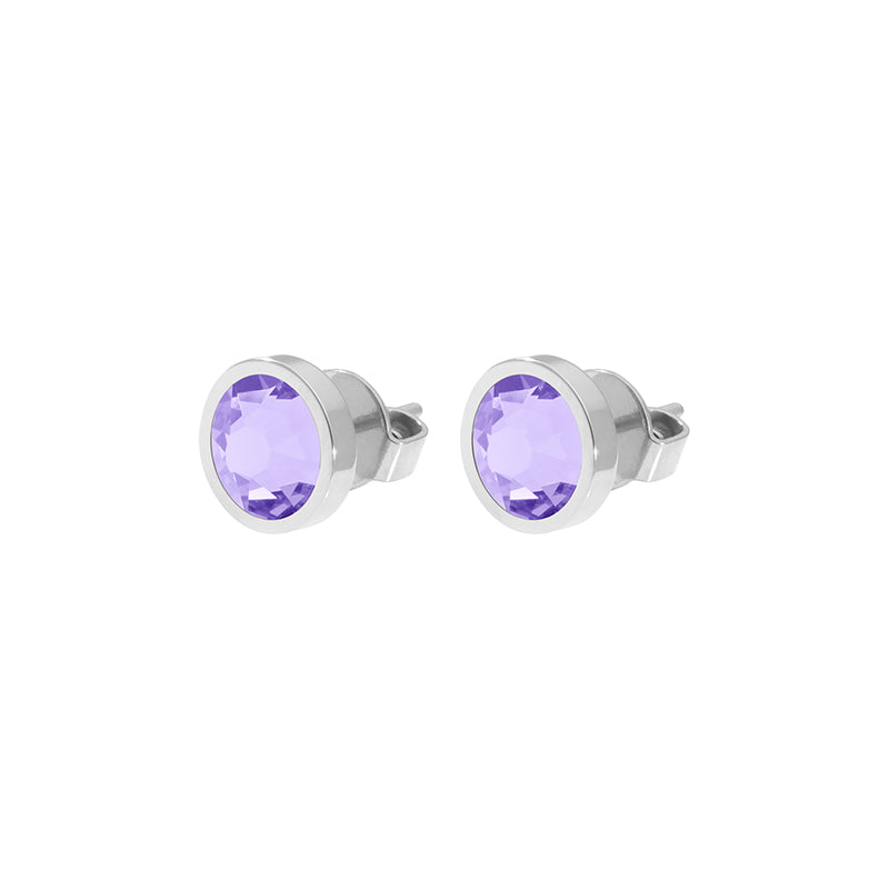 Canino Ohrstecker 9 mm - Silber Crystal Purple Ignite