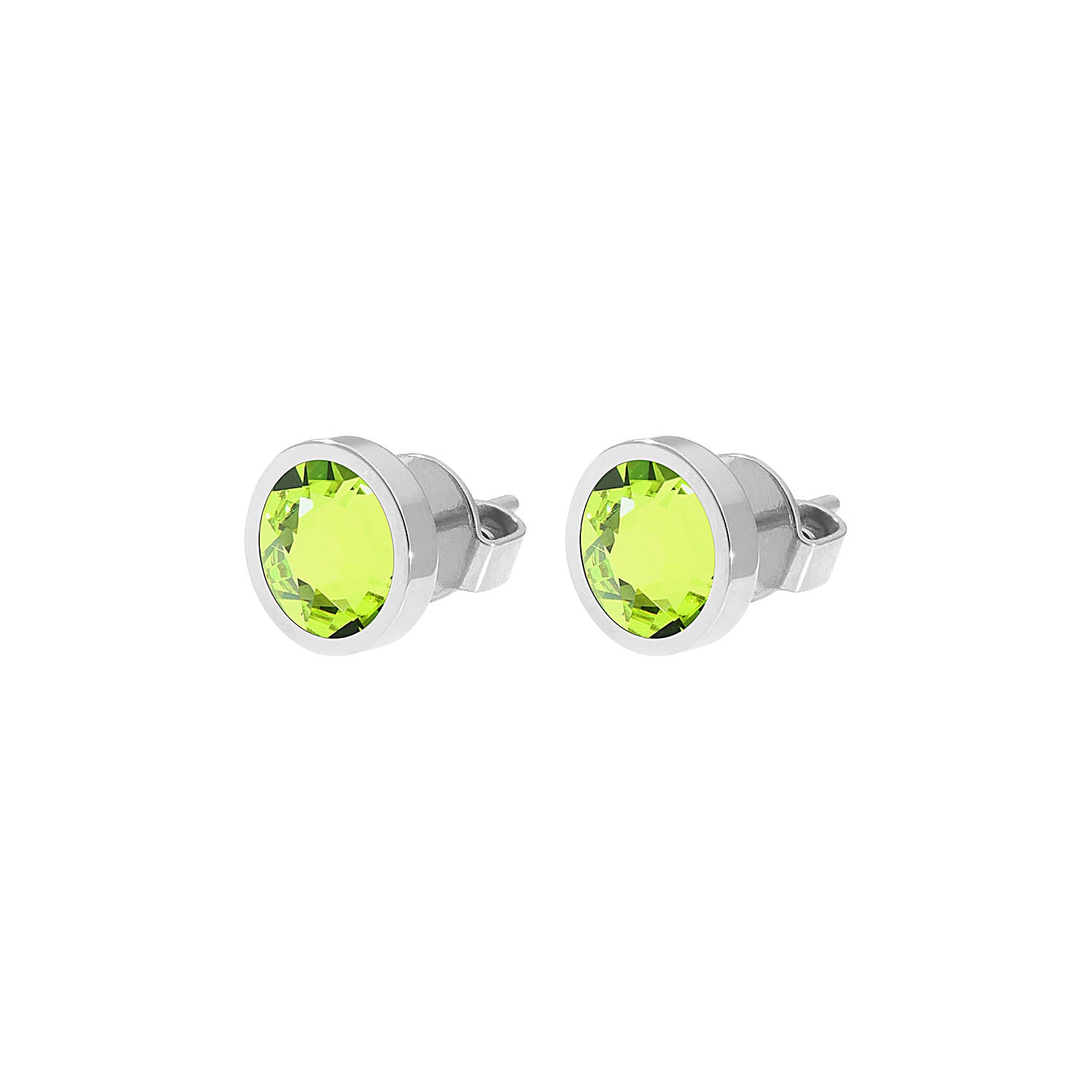 Canino Ohrstecker 9 mm - Silber Citrus Green