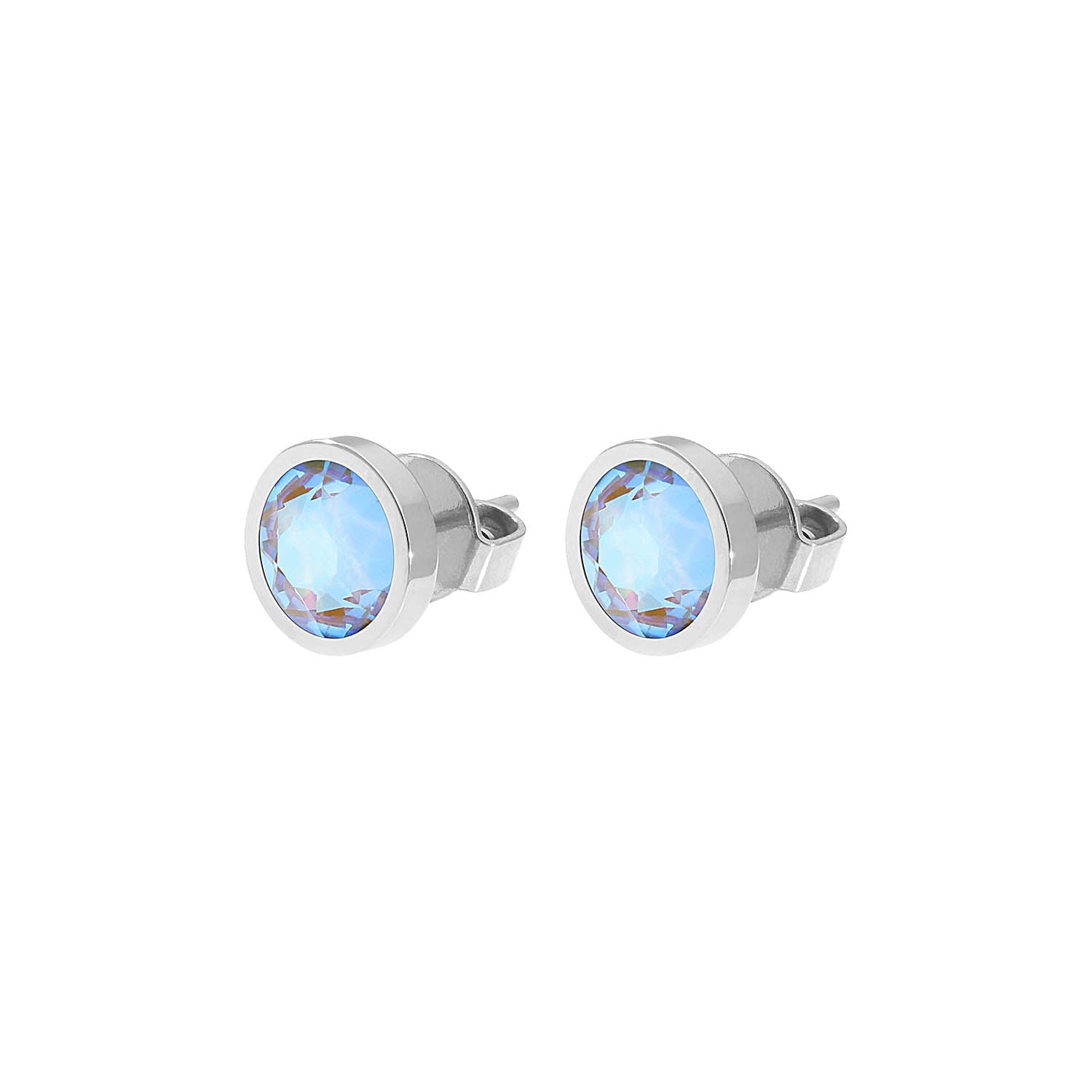 Canino Ohrstecker 9 mm - Silber Crystal Serene Gray Delite