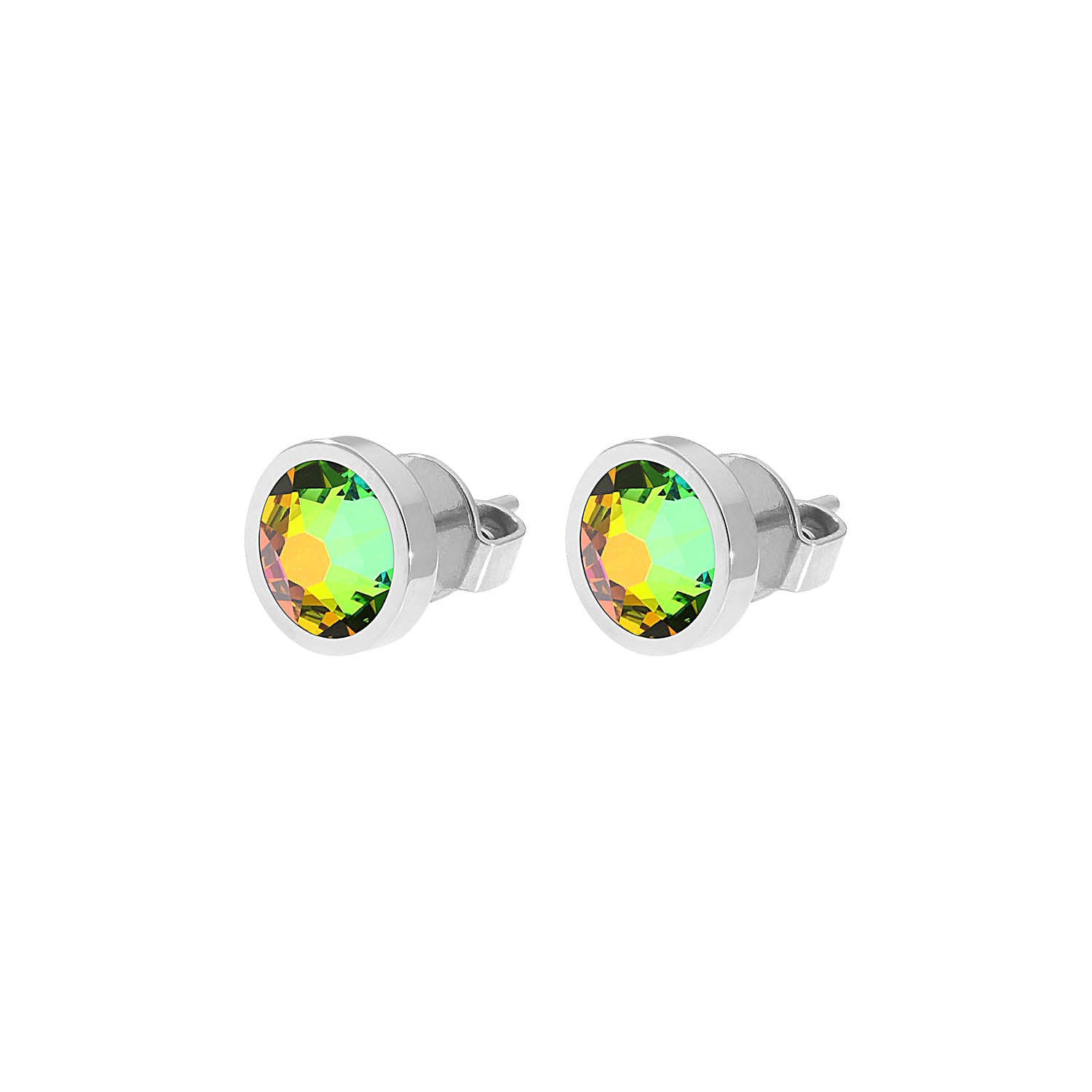 Canino Ohrstecker 9 mm - Silber Crystal Vitrail Medium