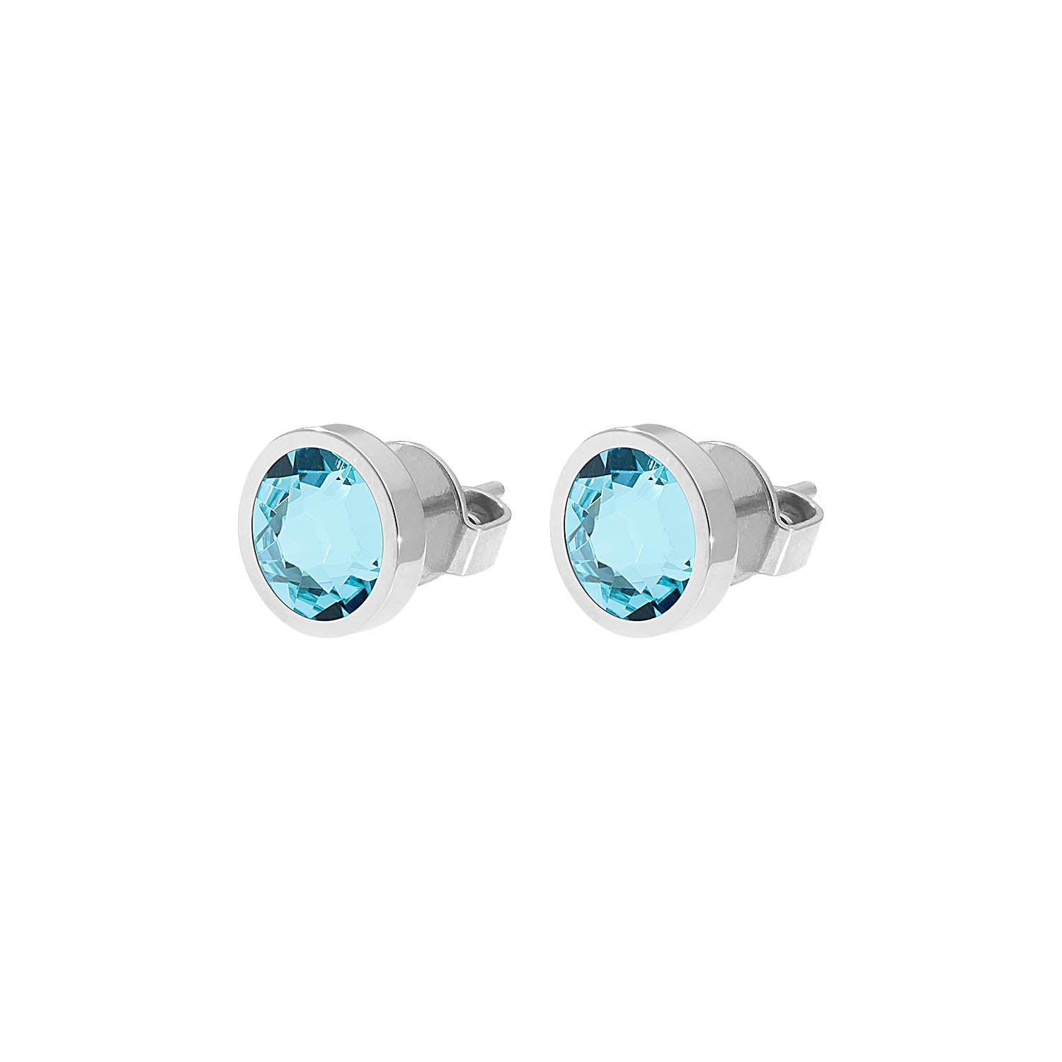 Canino Ohrstecker 9 mm - Silber Light Turquoise