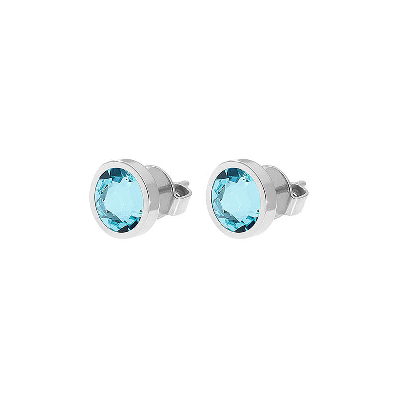 Canino Ohrstecker 9 mm - Silber Light Turquoise
