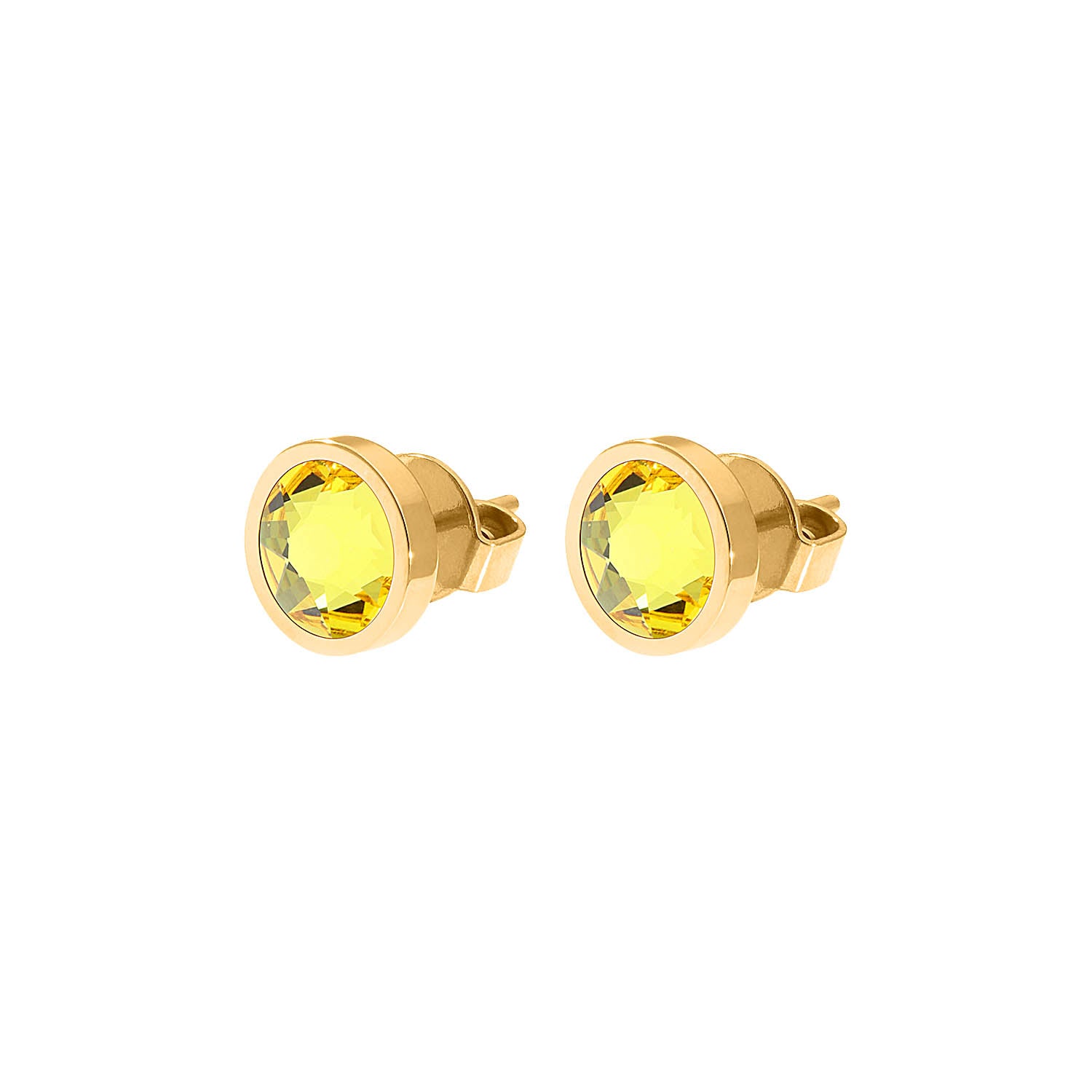 Canino Ohrstecker 9 mm - Gold light topaz