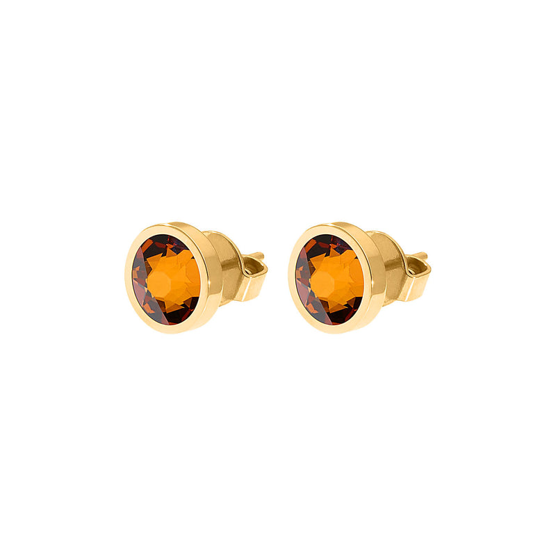 Canino Ohrstecker 9 mm - Gold light amber