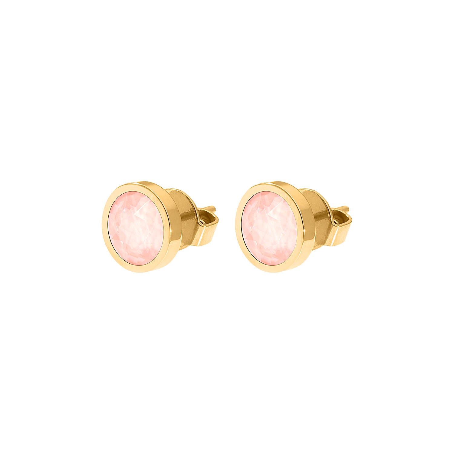 Canino Ohrstecker 9 mm - Gold Crystal Flamingo Ignite