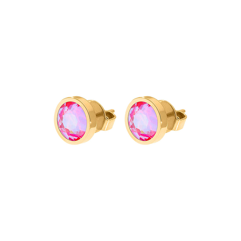 Canino Ohrstecker 9 mm - Gold lotus pink delite