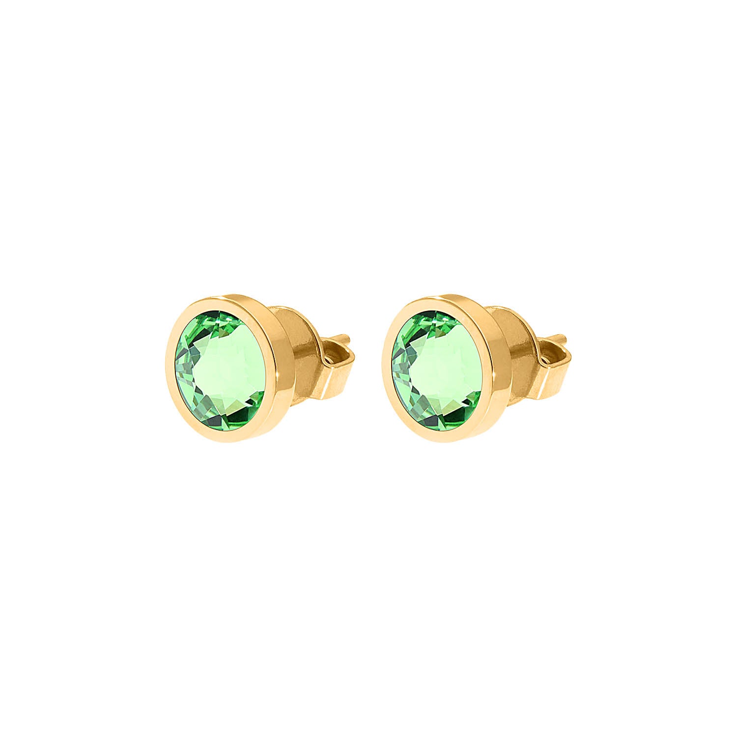 Canino Ohrstecker 9 mm - Gold peridot