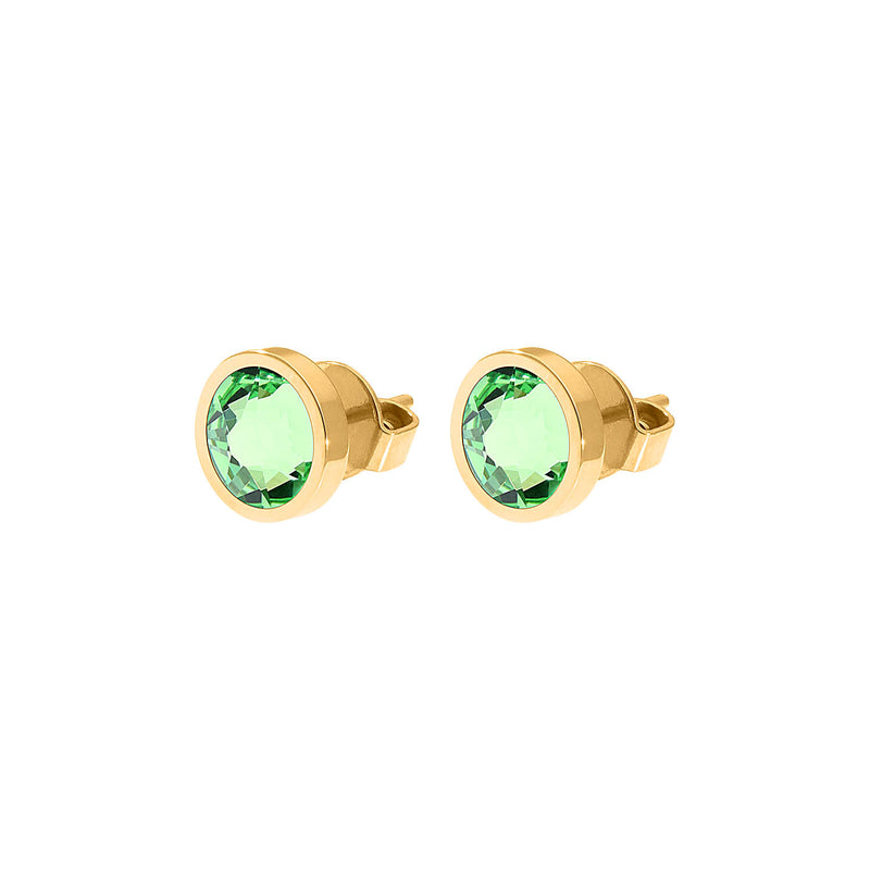 Canino Ohrstecker 9 mm - Gold peridot