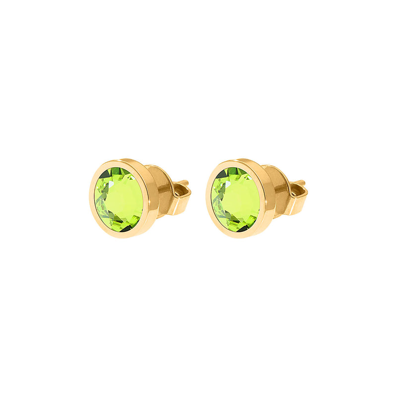 Canino Ohrstecker 9 mm - Gold Citrus Green