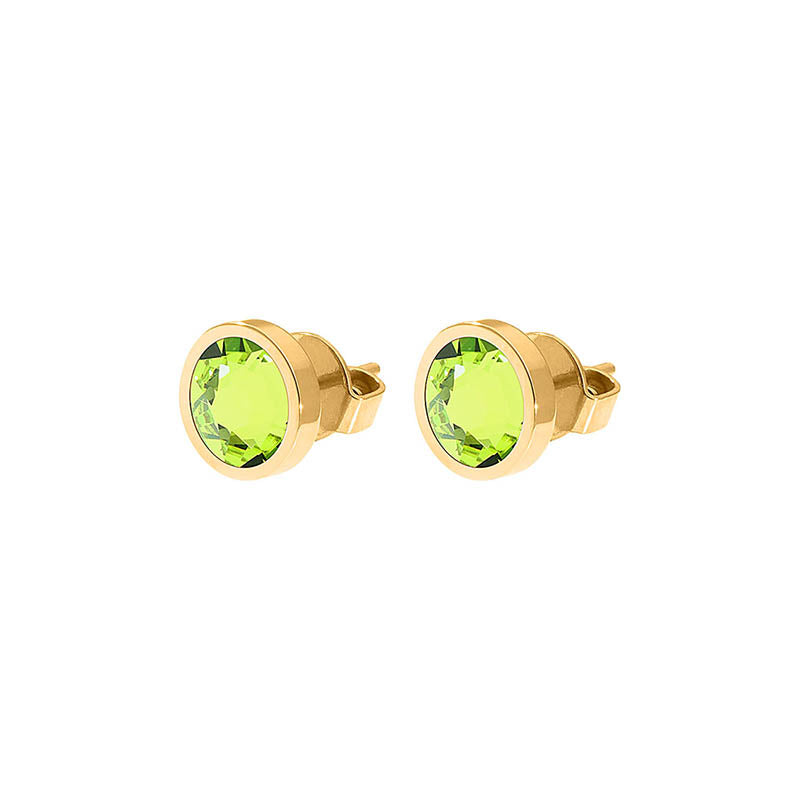 Canino Ohrstecker 9 mm - Gold Citrus Green
