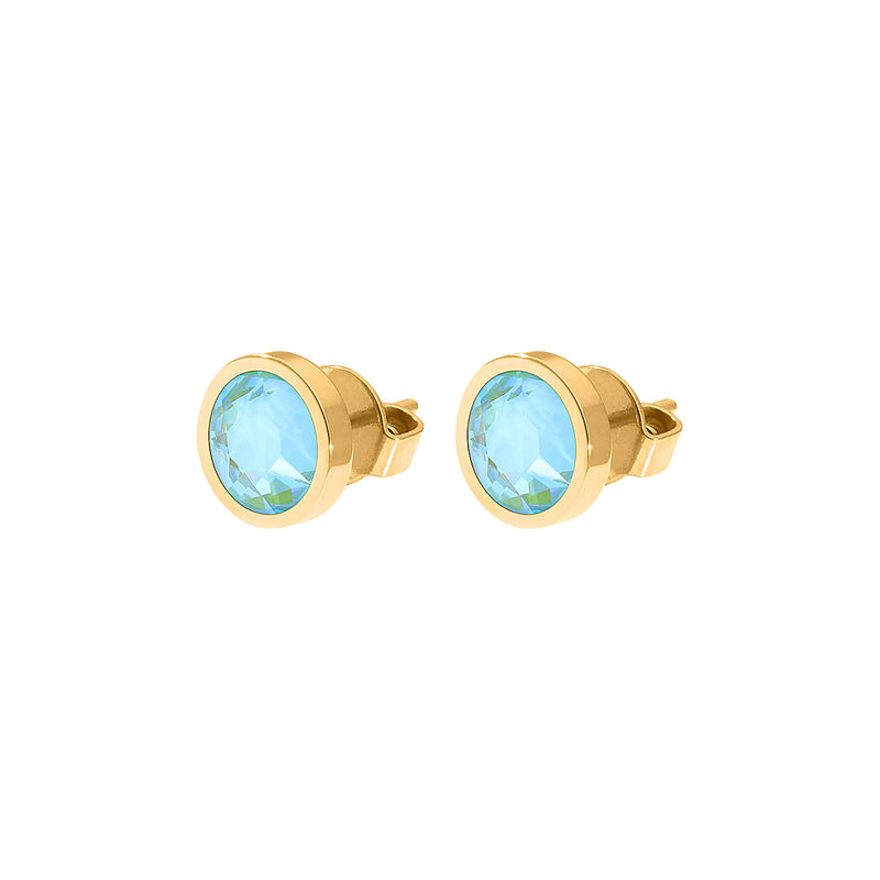 Canino Ohrstecker 9 mm - Gold silky sage delite