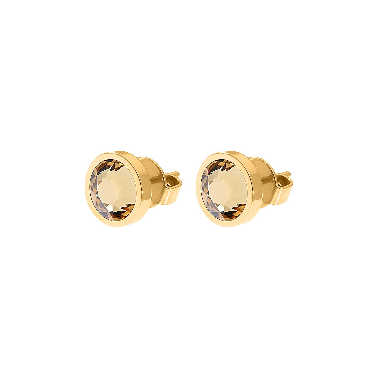 Canino Ohrstecker 9 mm - Gold light colorado topaz