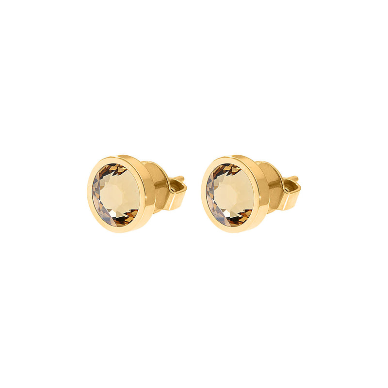 Canino Ohrstecker 9 mm - Gold light colorado topaz