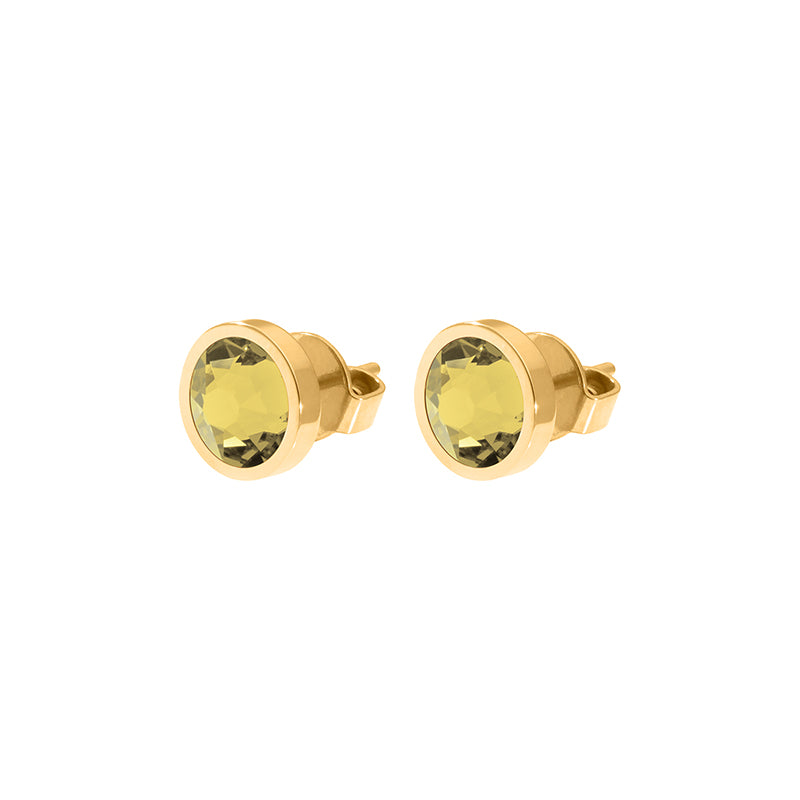 Canino Ohrstecker 9 mm - Gold Recreated Dark Jonquil