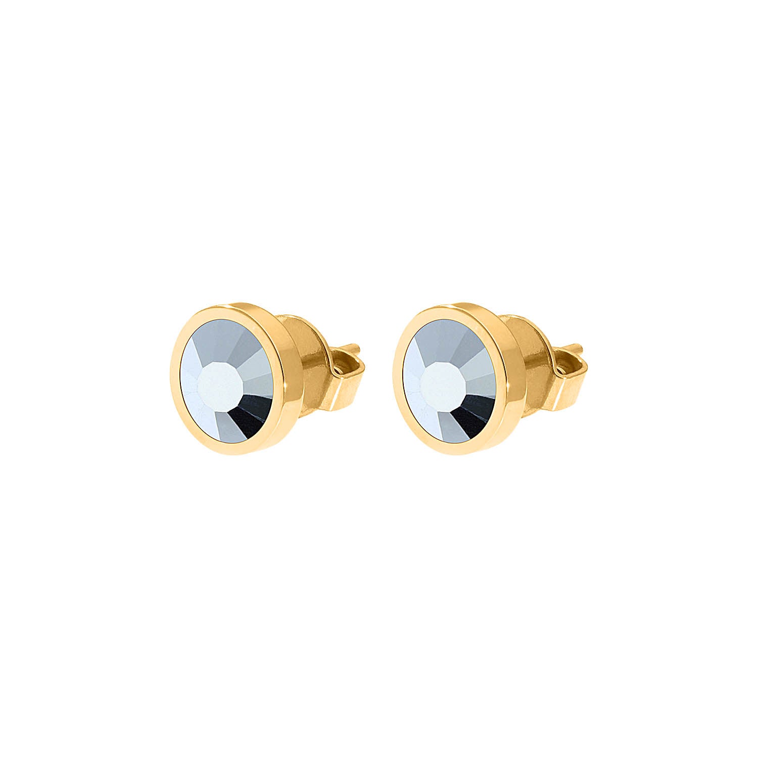 Canino Ohrstecker 9 mm - Gold crystal labrador