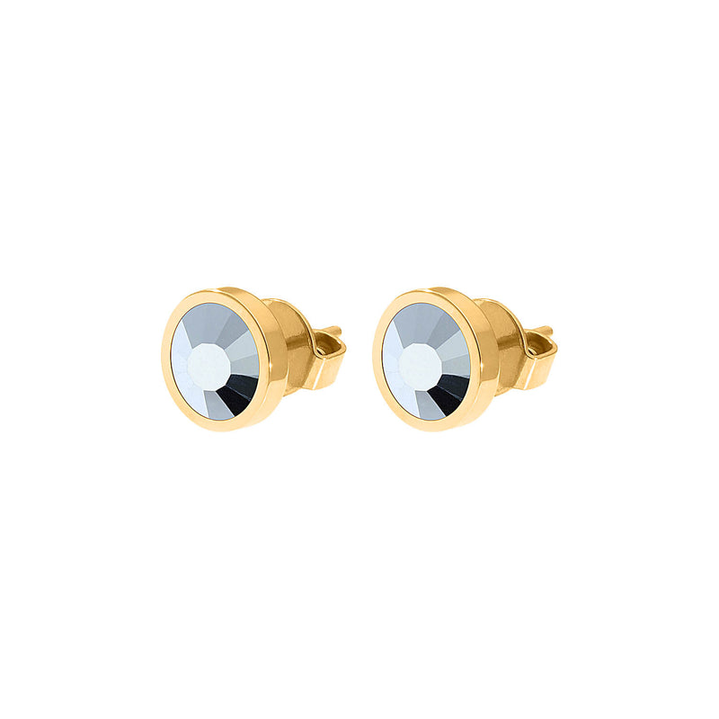 Canino Ohrstecker 9 mm - Gold crystal labrador