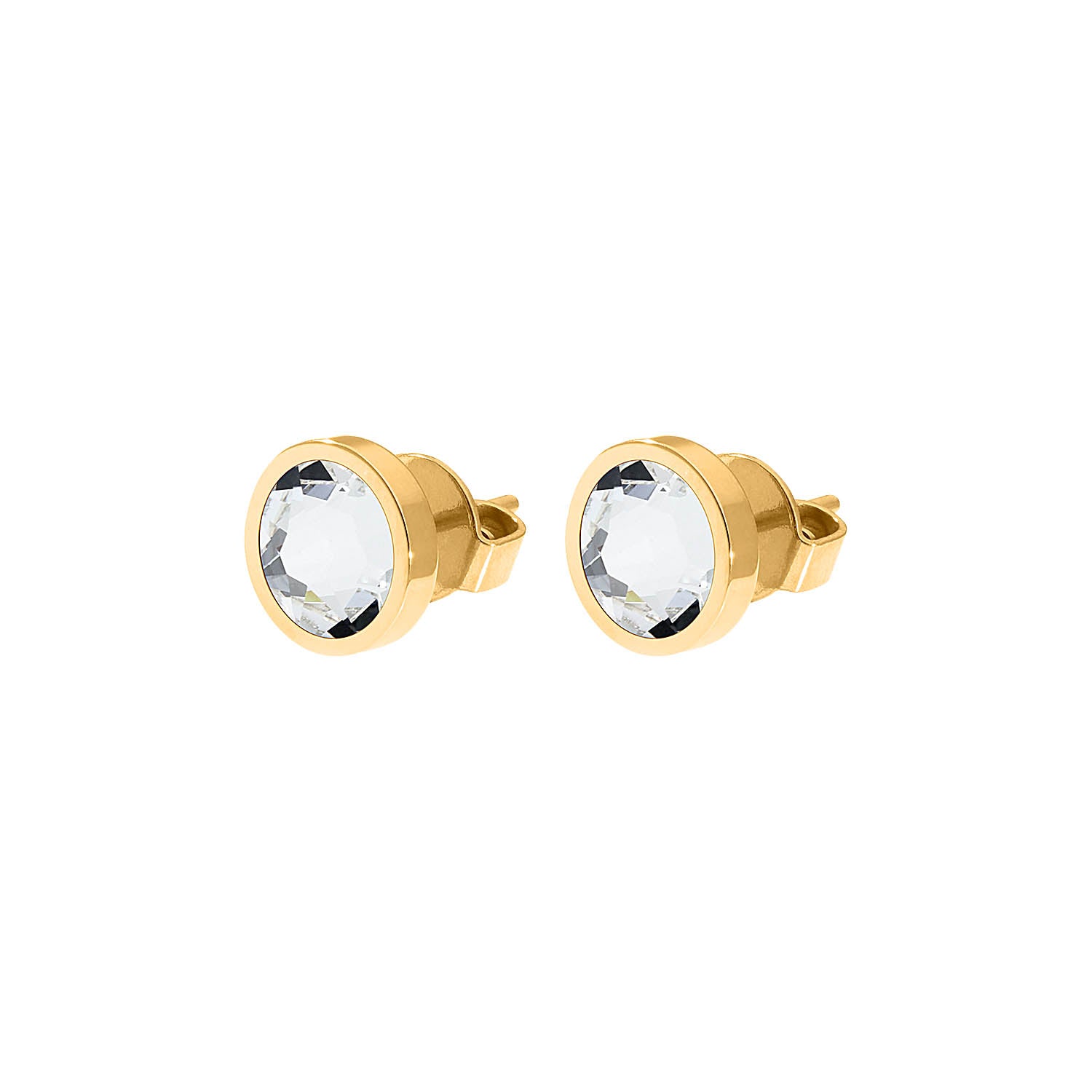 Canino Ohrstecker 9 mm - Gold crystal