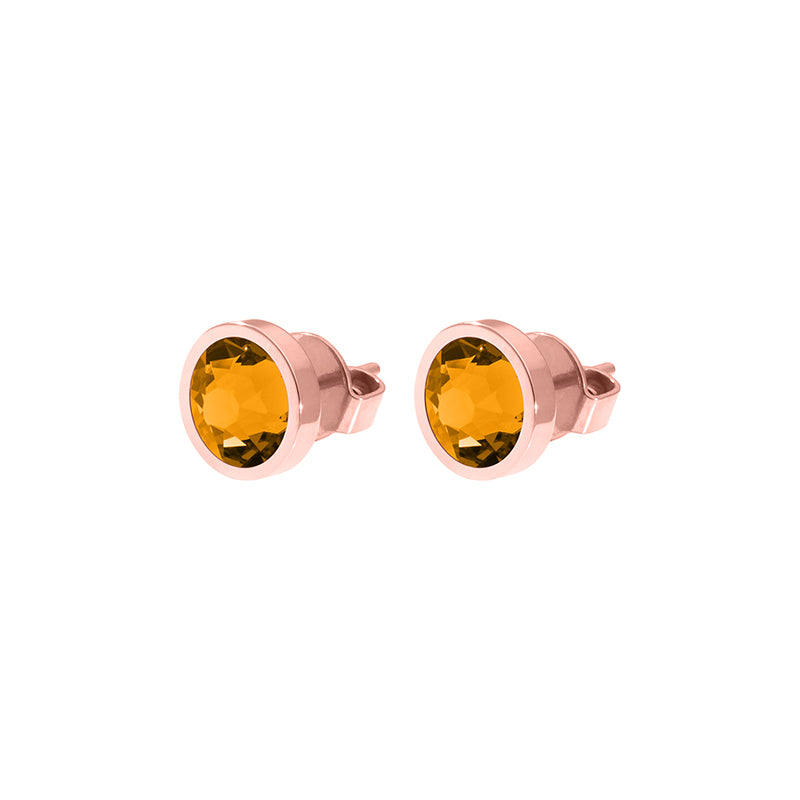 Canino Ohrstecker 9 mm - Roségold Topaz