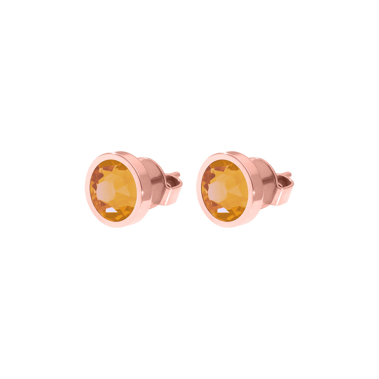 Canino Ohrstecker 9 mm - Roségold Crystal Mango Ignite