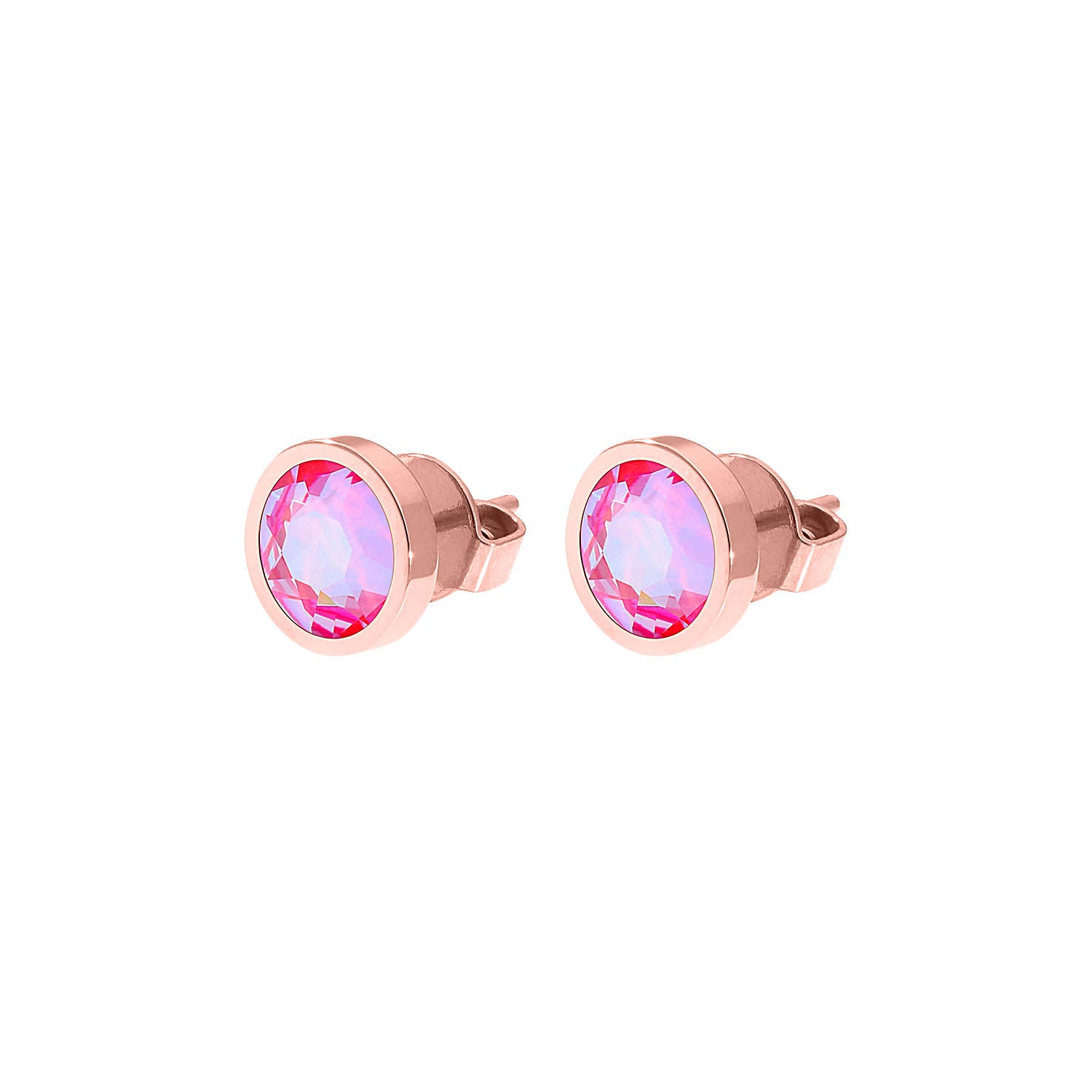Canino Ohrstecker 9 mm - Roségold lotus pink delite