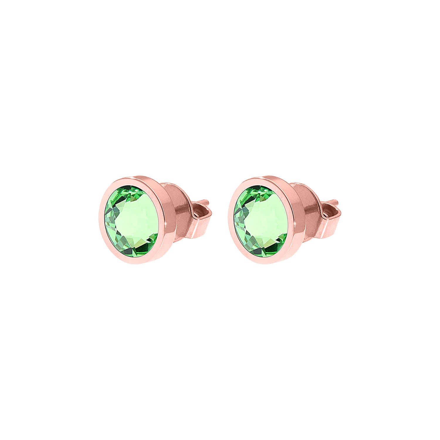 Canino Ohrstecker 9 mm - Roségold peridot
